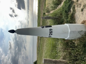 Grenspaal 269, aan de Schelde. (Zat niet in de route maar moest toch thuiskomen ;) )